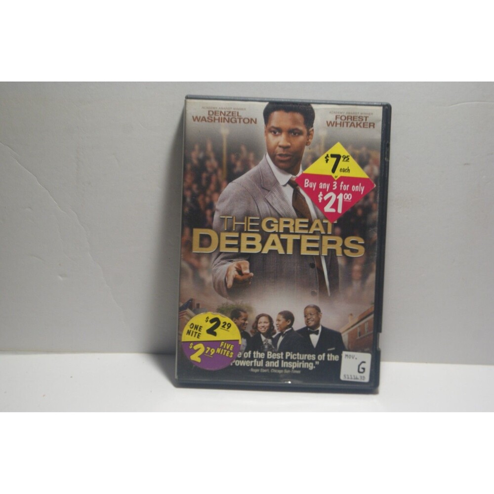 The Great Debaters DVD 2008 Denzel Washington Forest Whitaker Drama Intrigue